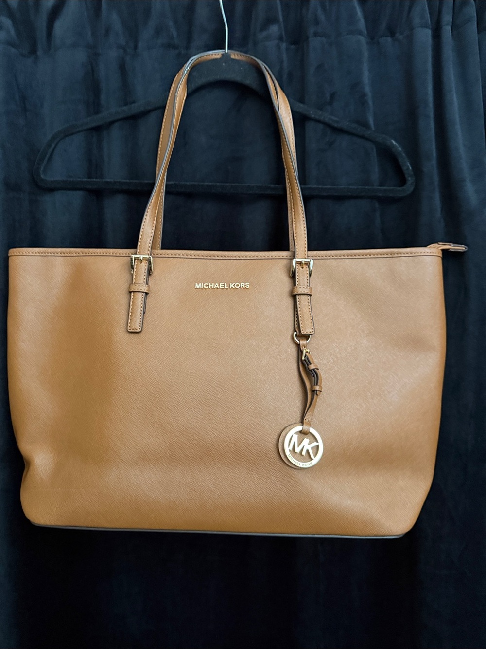 Michael Kors Caramel Brown Saffiano Leather Tote